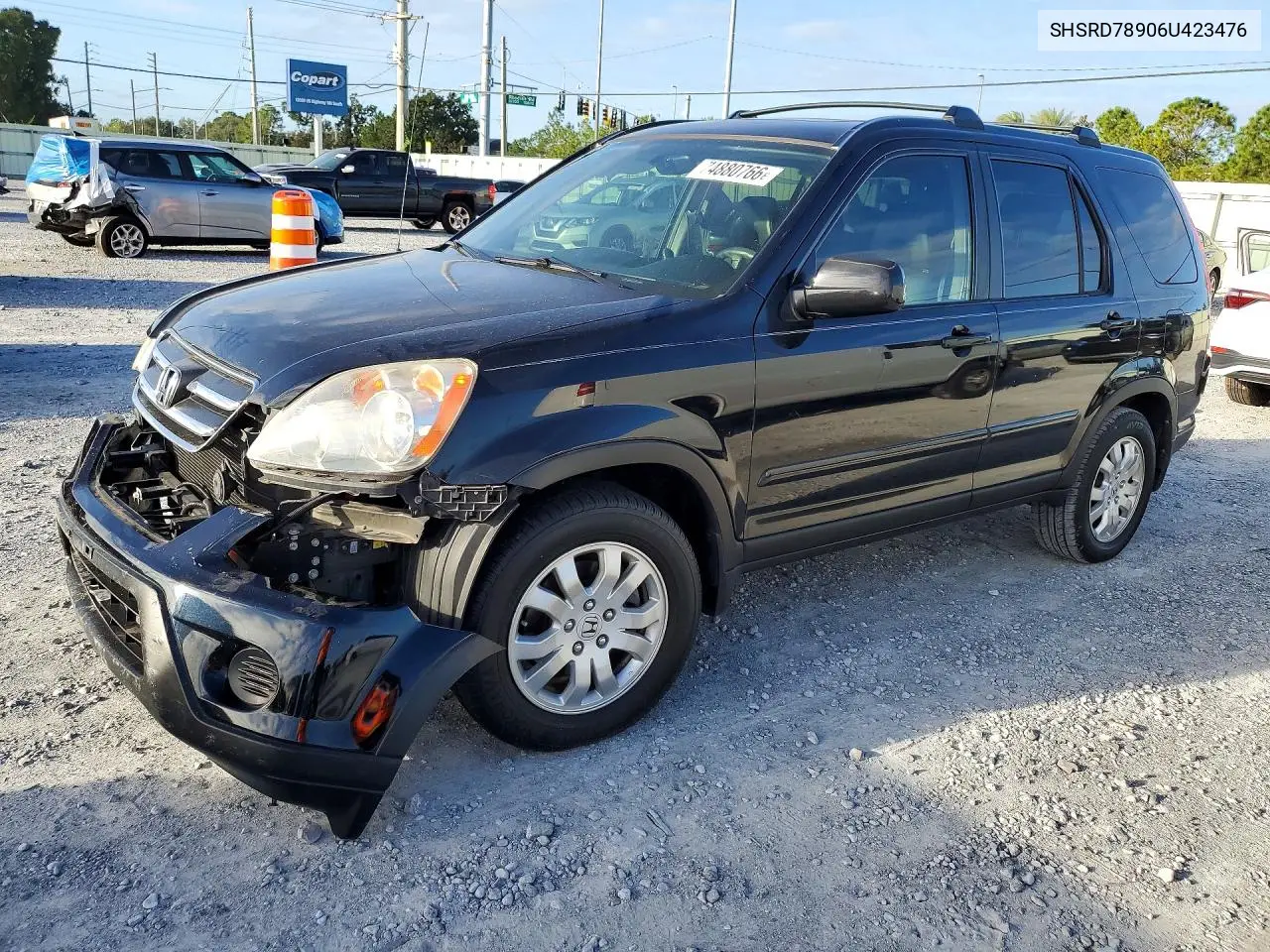 HONDA CR-V 2006, VIN SHSRD78906U423476