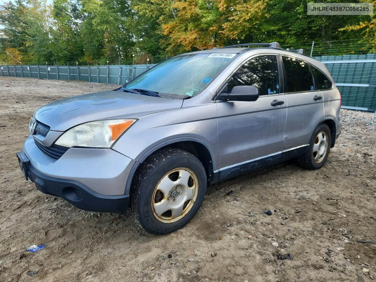 HONDA CR-V 2007, VIN JHLRE48387C058285