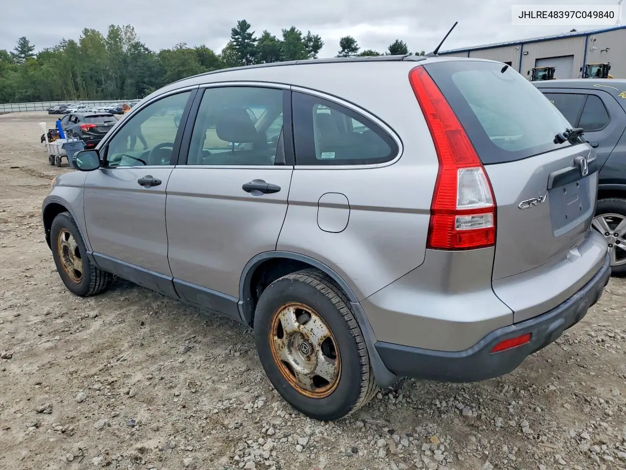 2007 HONDA CR-V VIN JHLRE48397C049840 — фото 2