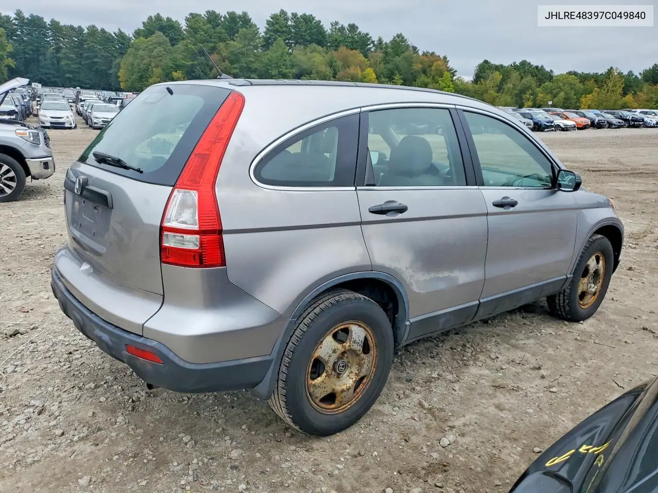 2007 HONDA CR-V VIN JHLRE48397C049840 — фото 3
