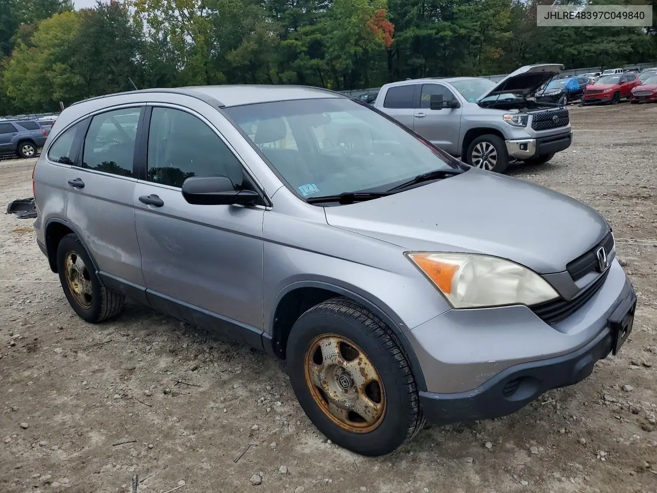 2007 HONDA CR-V VIN JHLRE48397C049840 — фото 4