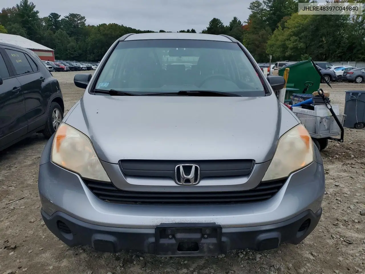 2007 HONDA CR-V VIN JHLRE48397C049840 — фото 5