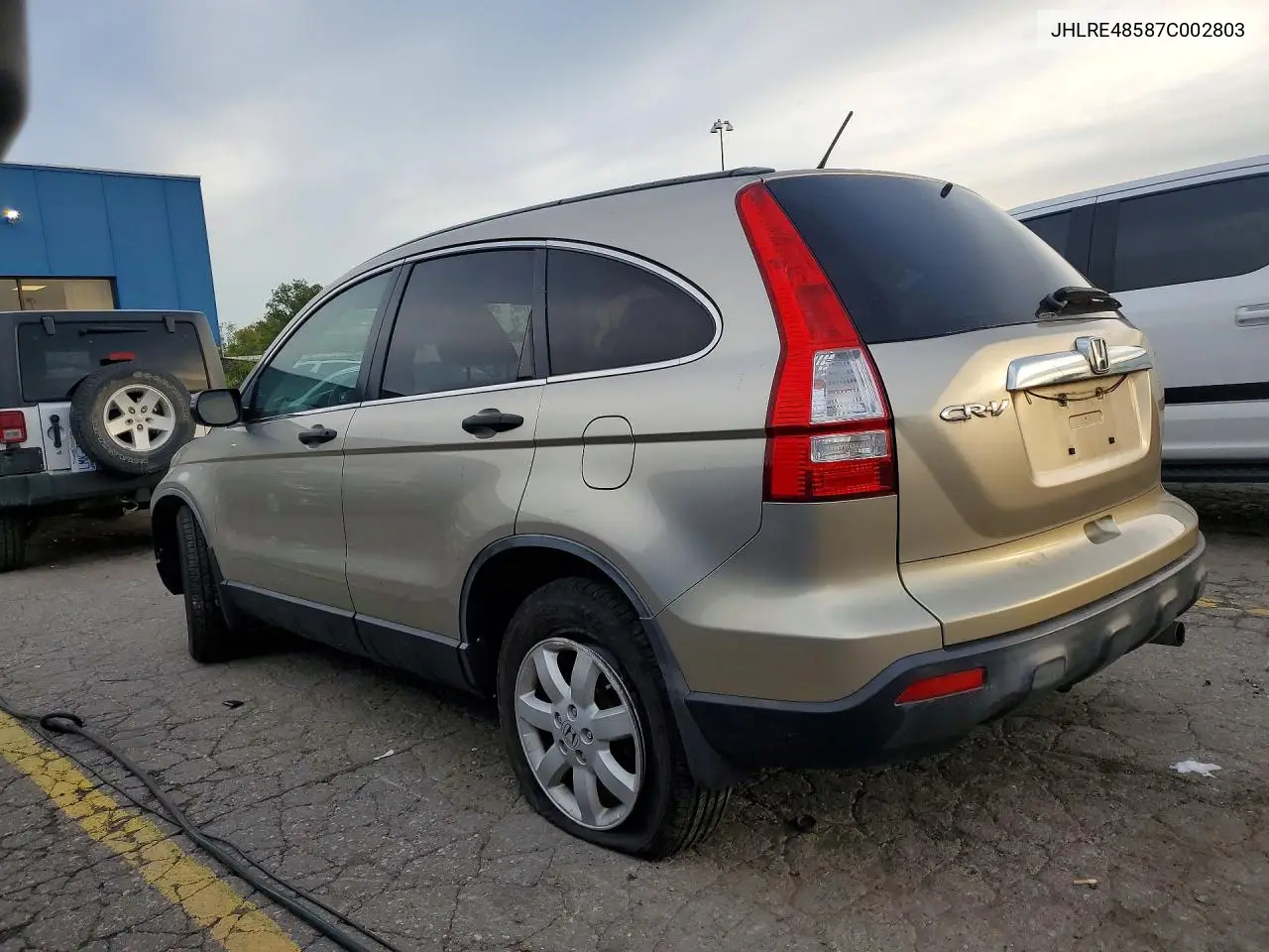 2007 HONDA CR-V VIN JHLRE48587C002803 — фото 2