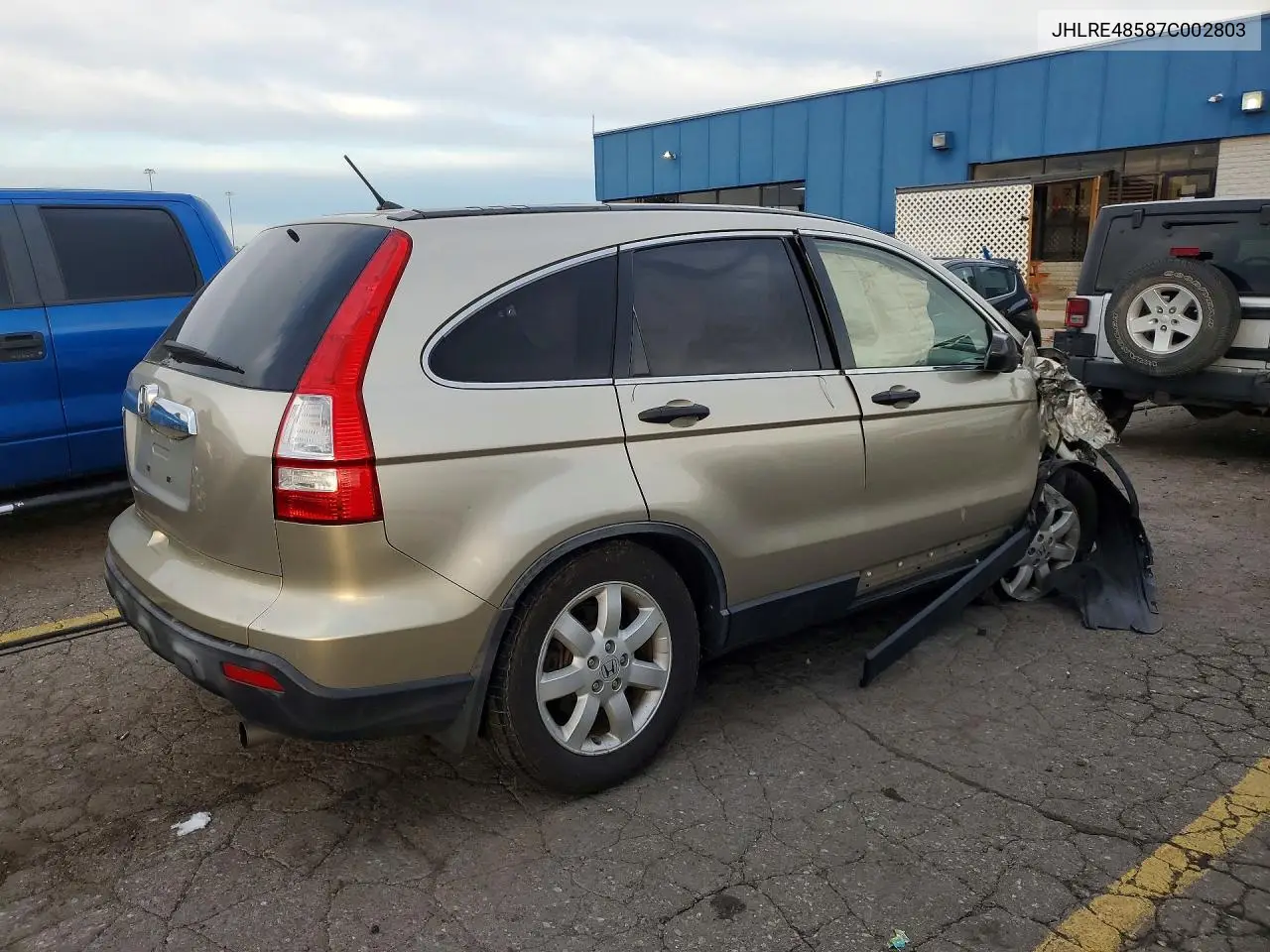 2007 HONDA CR-V VIN JHLRE48587C002803 — фото 3