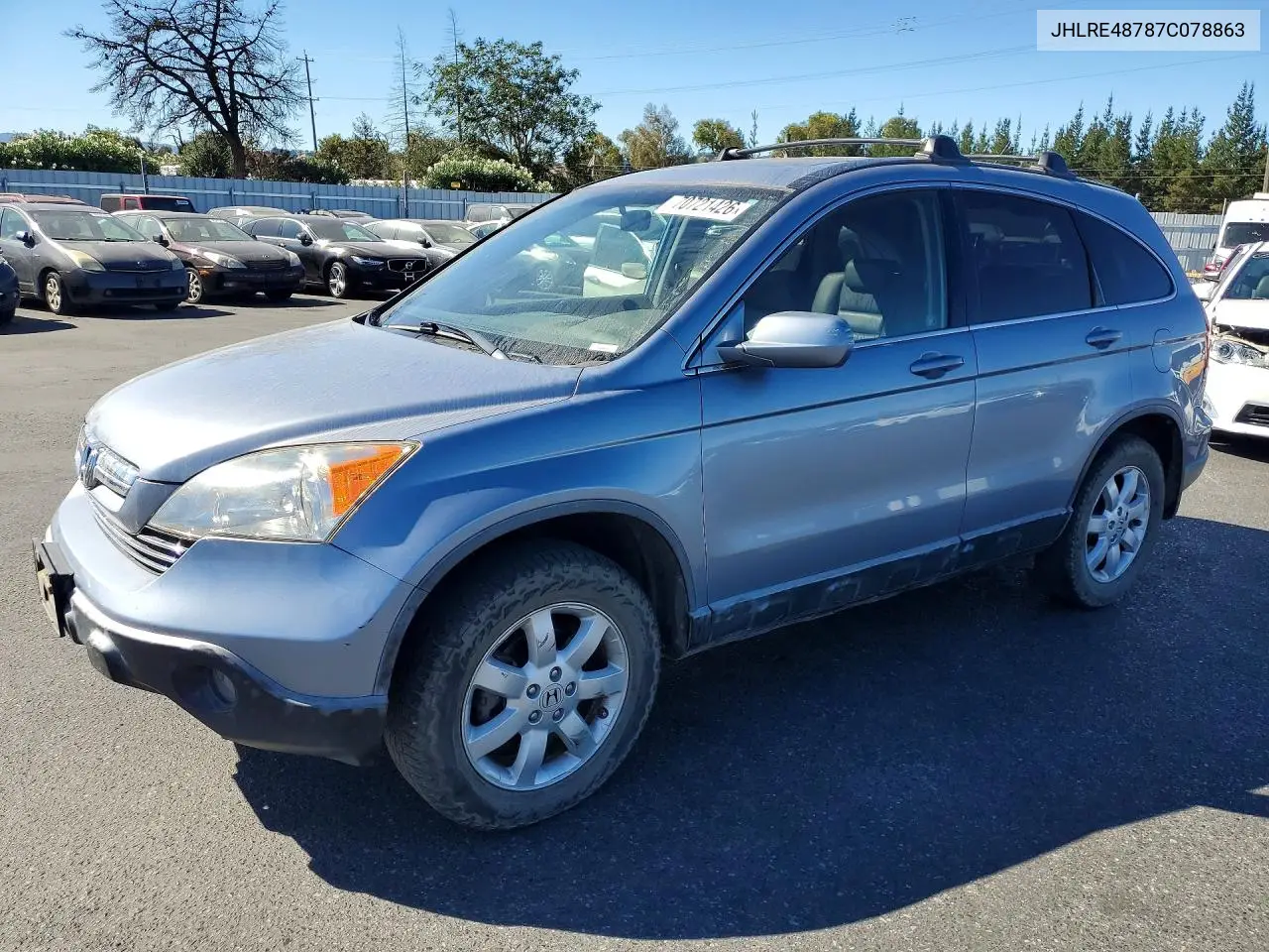 2007 HONDA CR-V VIN JHLRE48787C078863 — фото 1