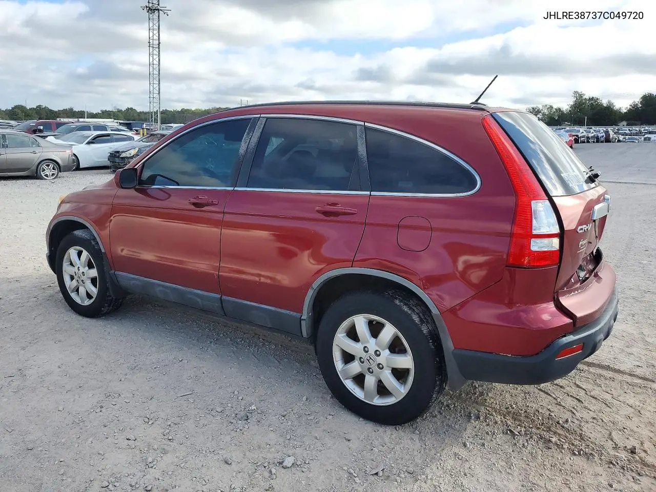 2007 HONDA CR-V VIN JHLRE38737C049720 — фото 2