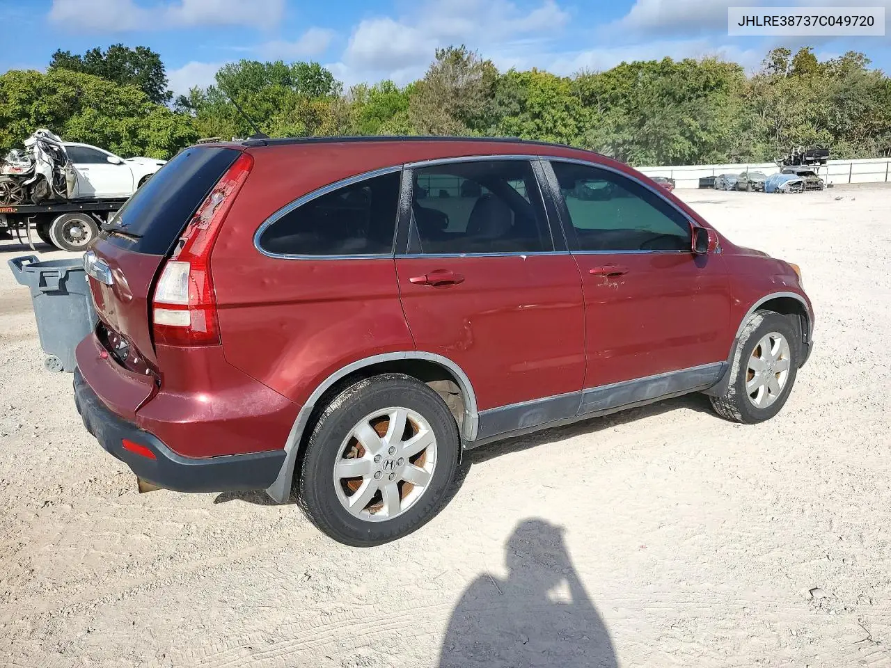 2007 HONDA CR-V VIN JHLRE38737C049720 — фото 3
