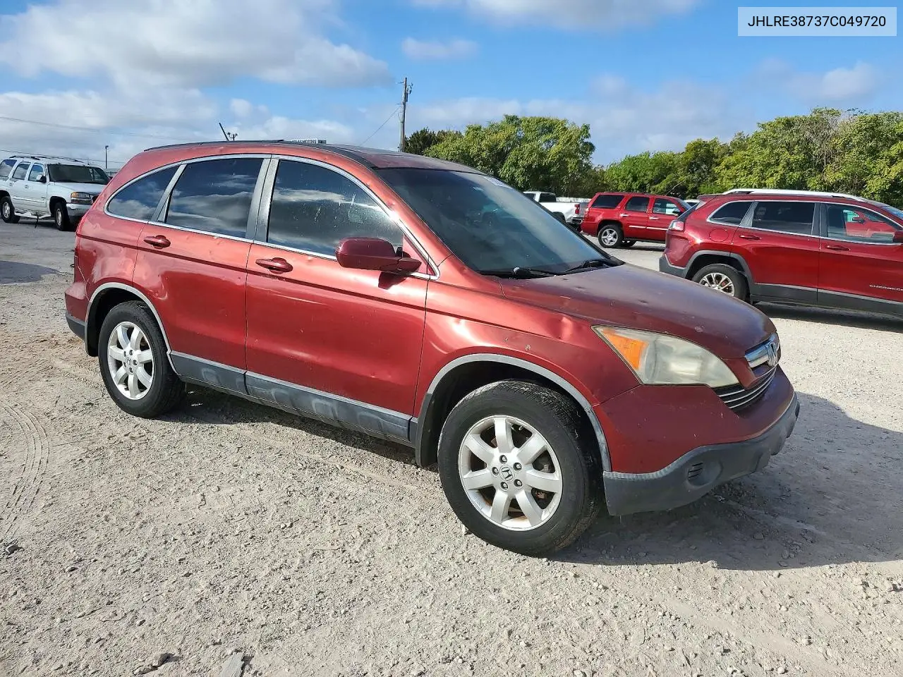 2007 HONDA CR-V VIN JHLRE38737C049720 — фото 4