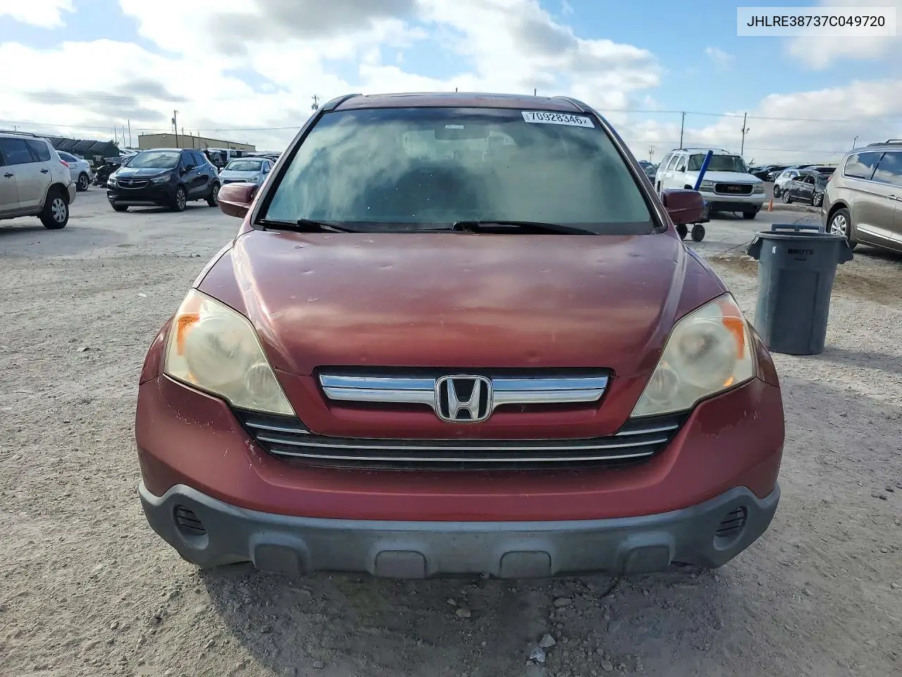 2007 HONDA CR-V VIN JHLRE38737C049720 — фото 5