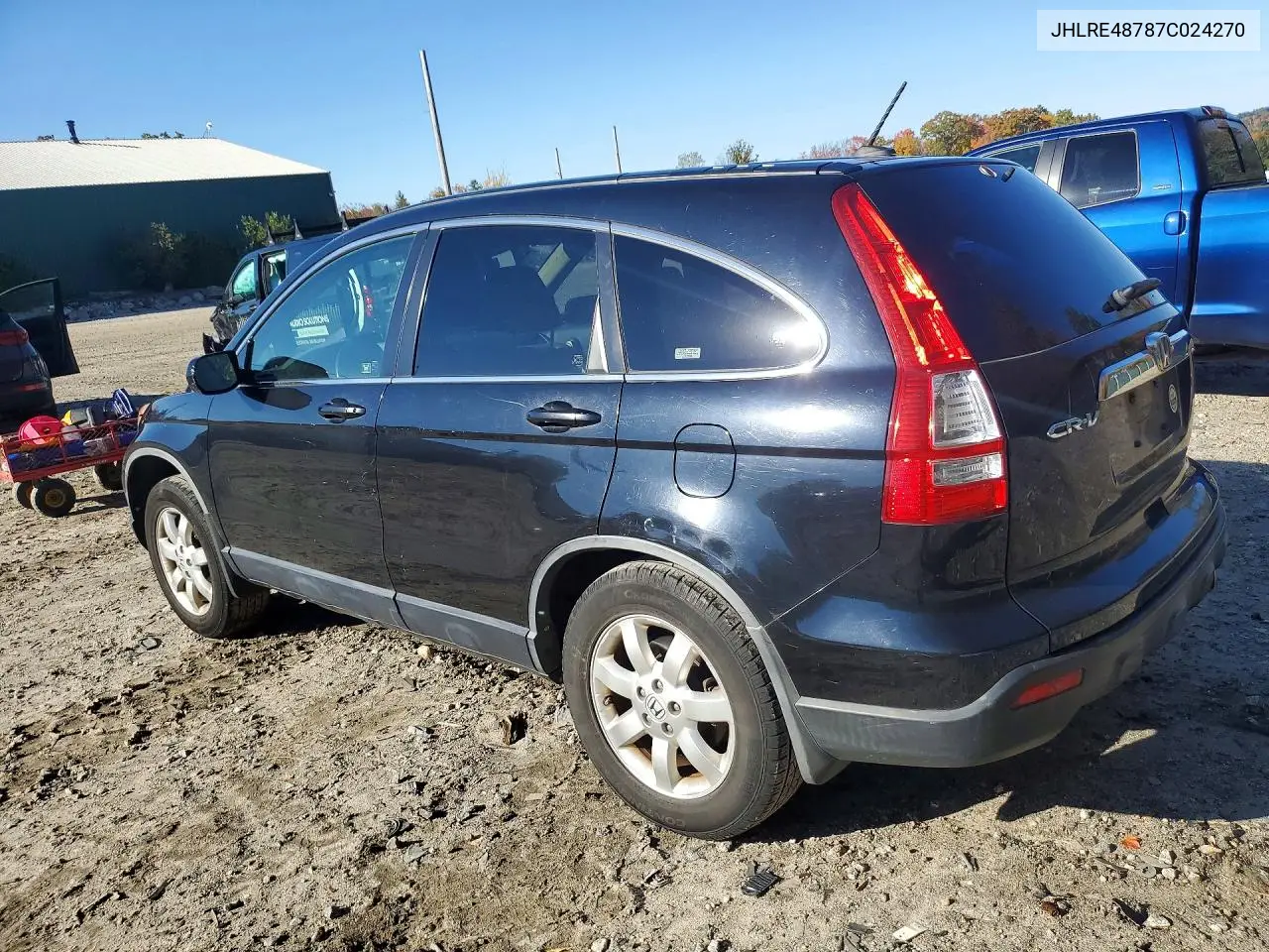 2007 HONDA CR-V VIN JHLRE48787C024270 — фото 2
