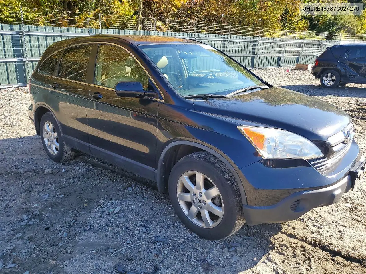 2007 HONDA CR-V VIN JHLRE48787C024270 — фото 4