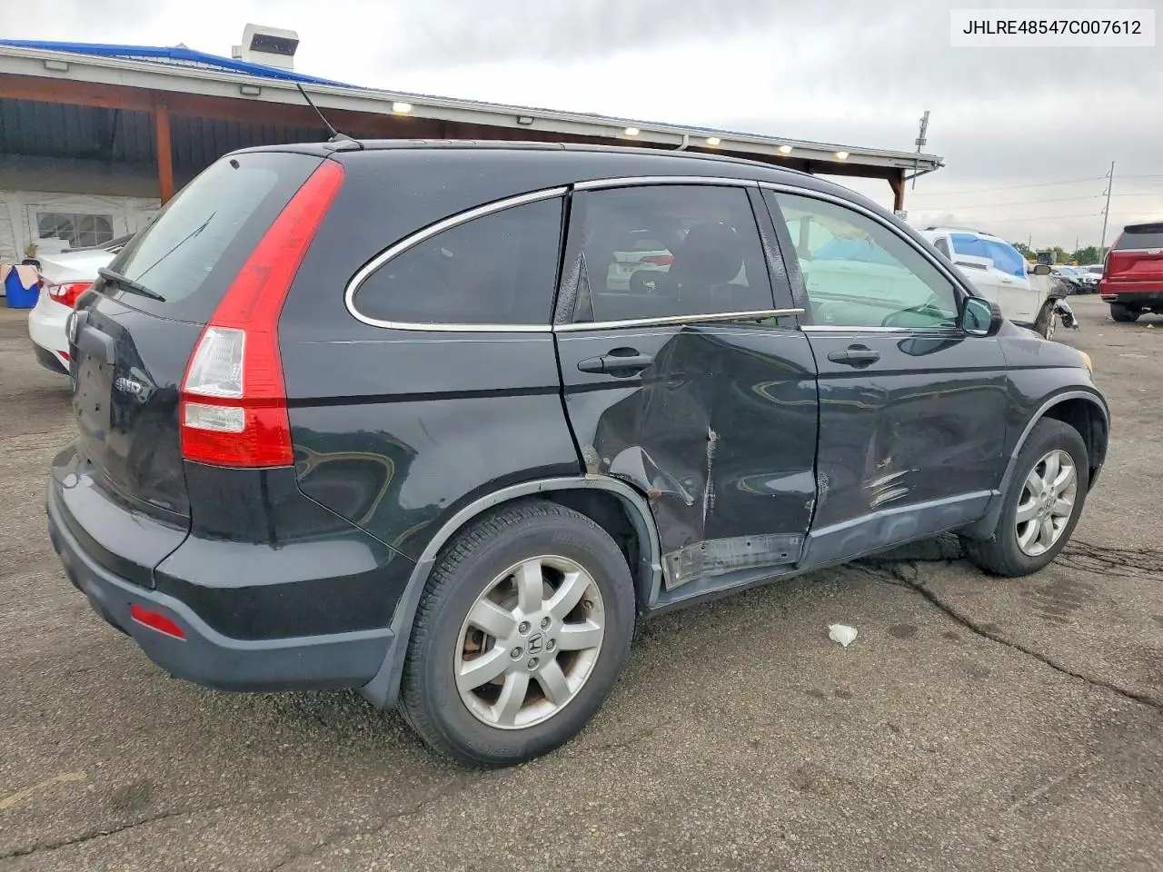 2007 HONDA CR-V VIN JHLRE48547C007612 — фото 3