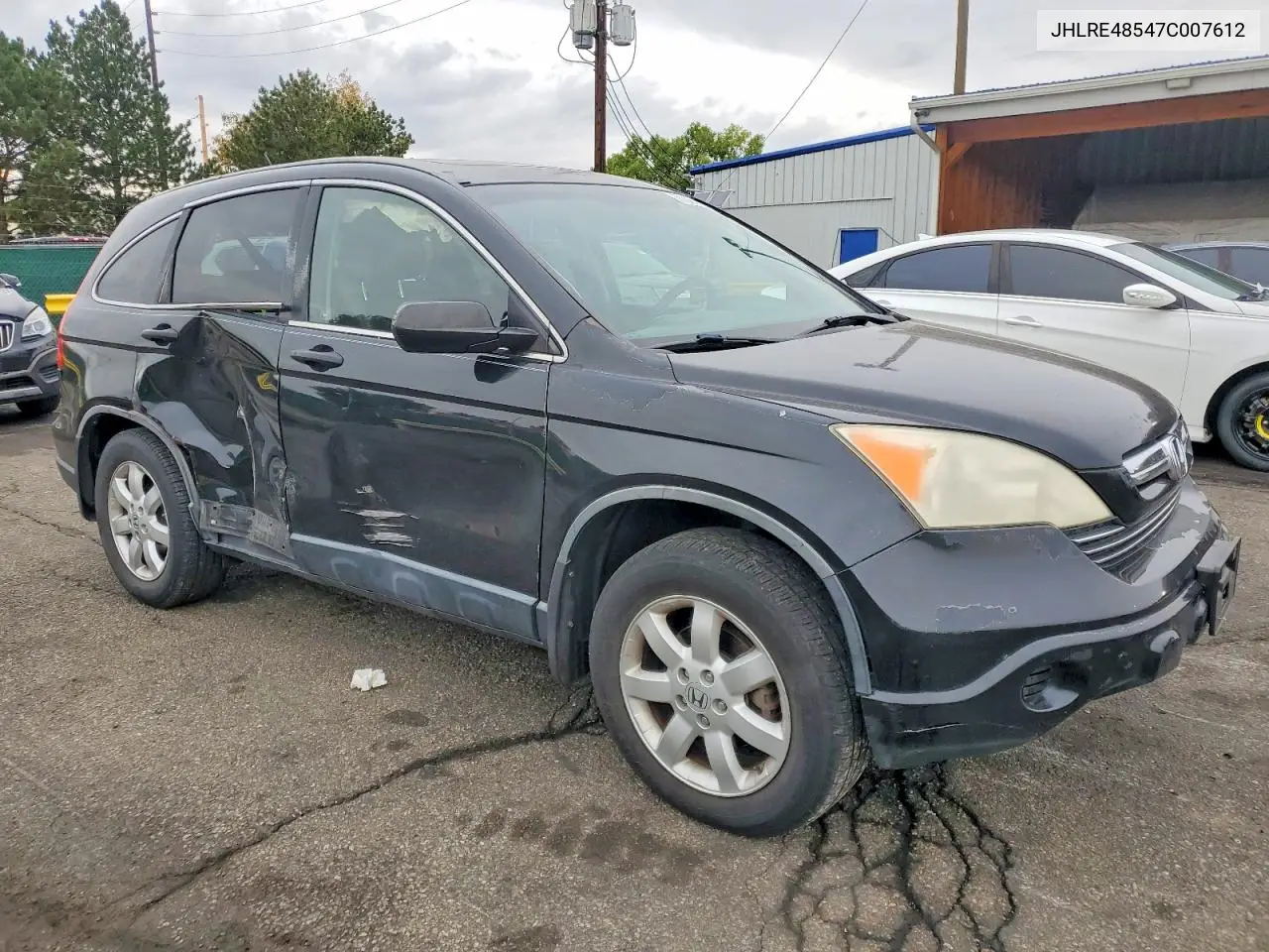 2007 HONDA CR-V VIN JHLRE48547C007612 — фото 4