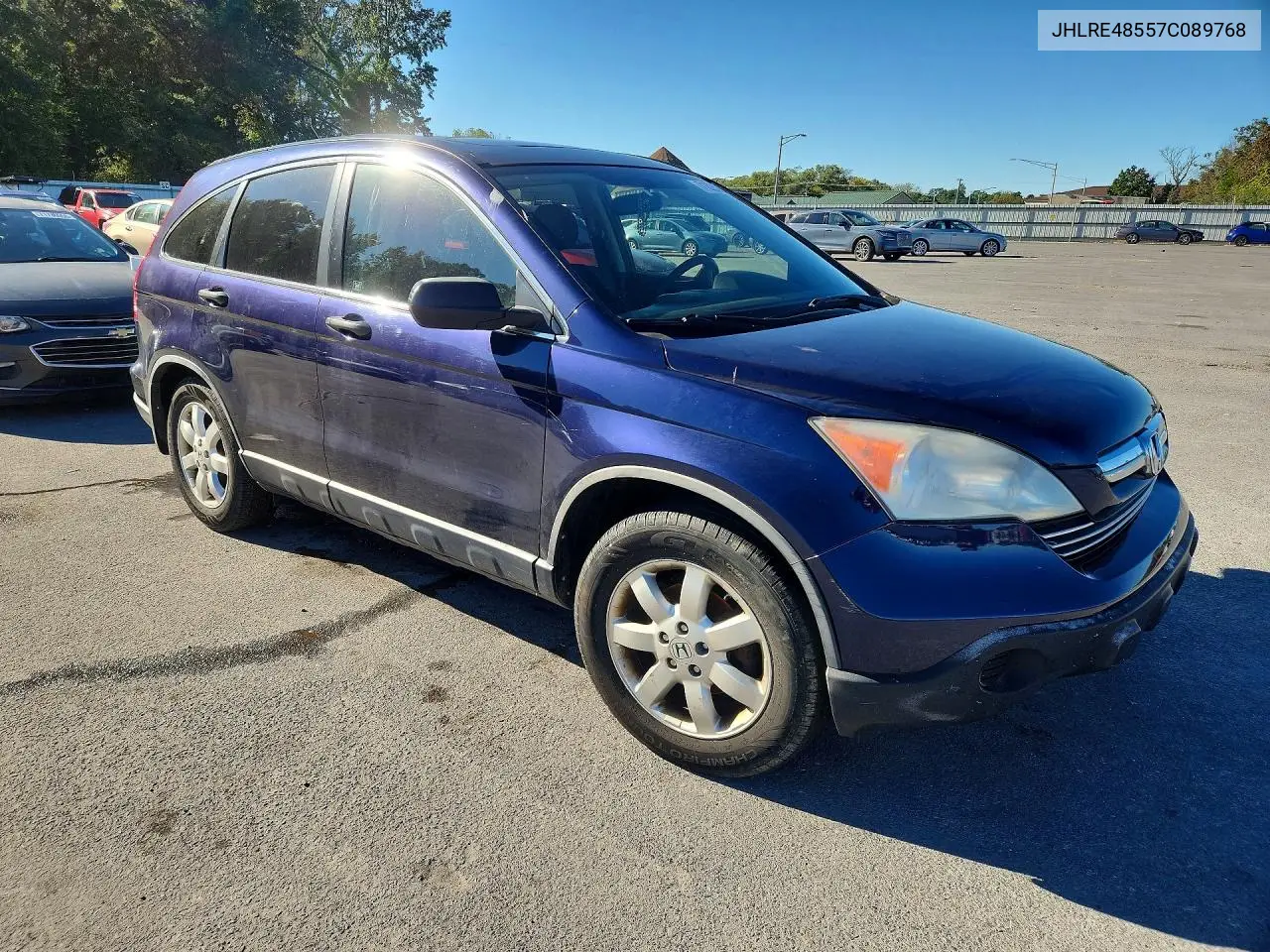 2007 HONDA CR-V VIN JHLRE48557C089768 — фото 4
