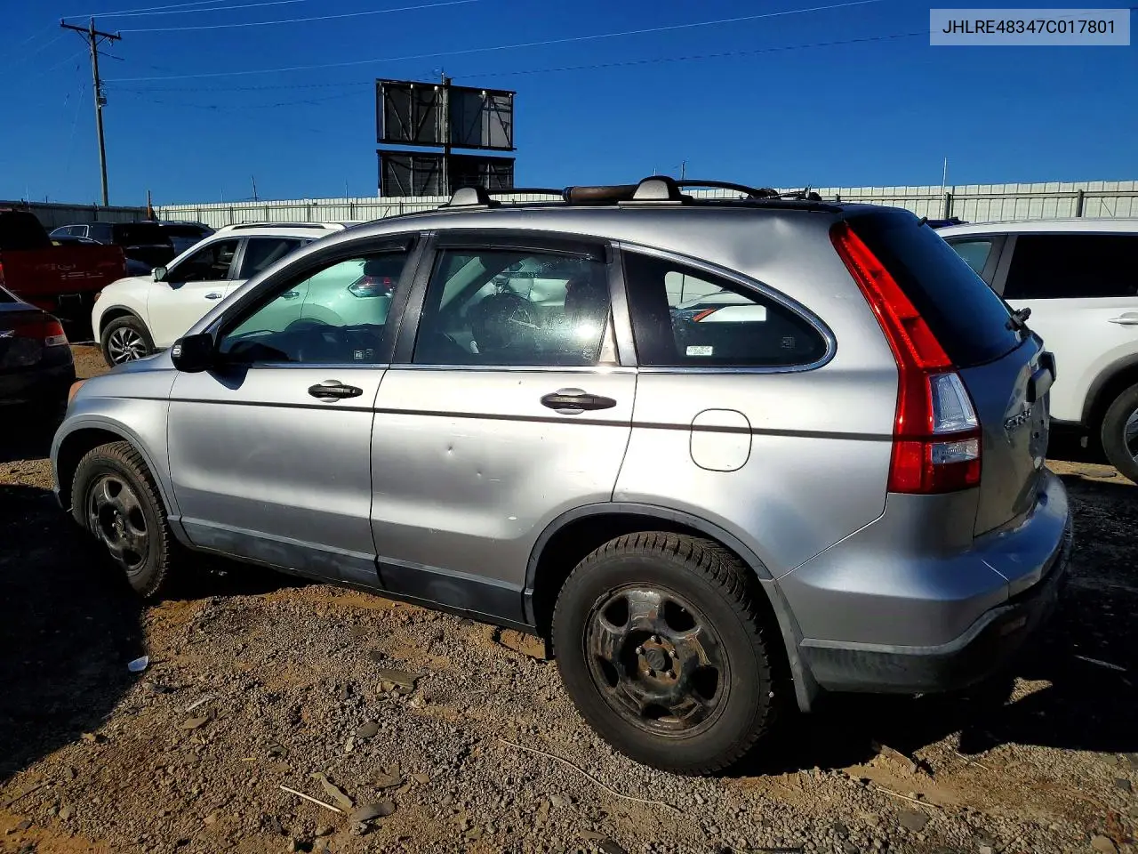 2007 HONDA CR-V VIN JHLRE48347C017801 — фото 2