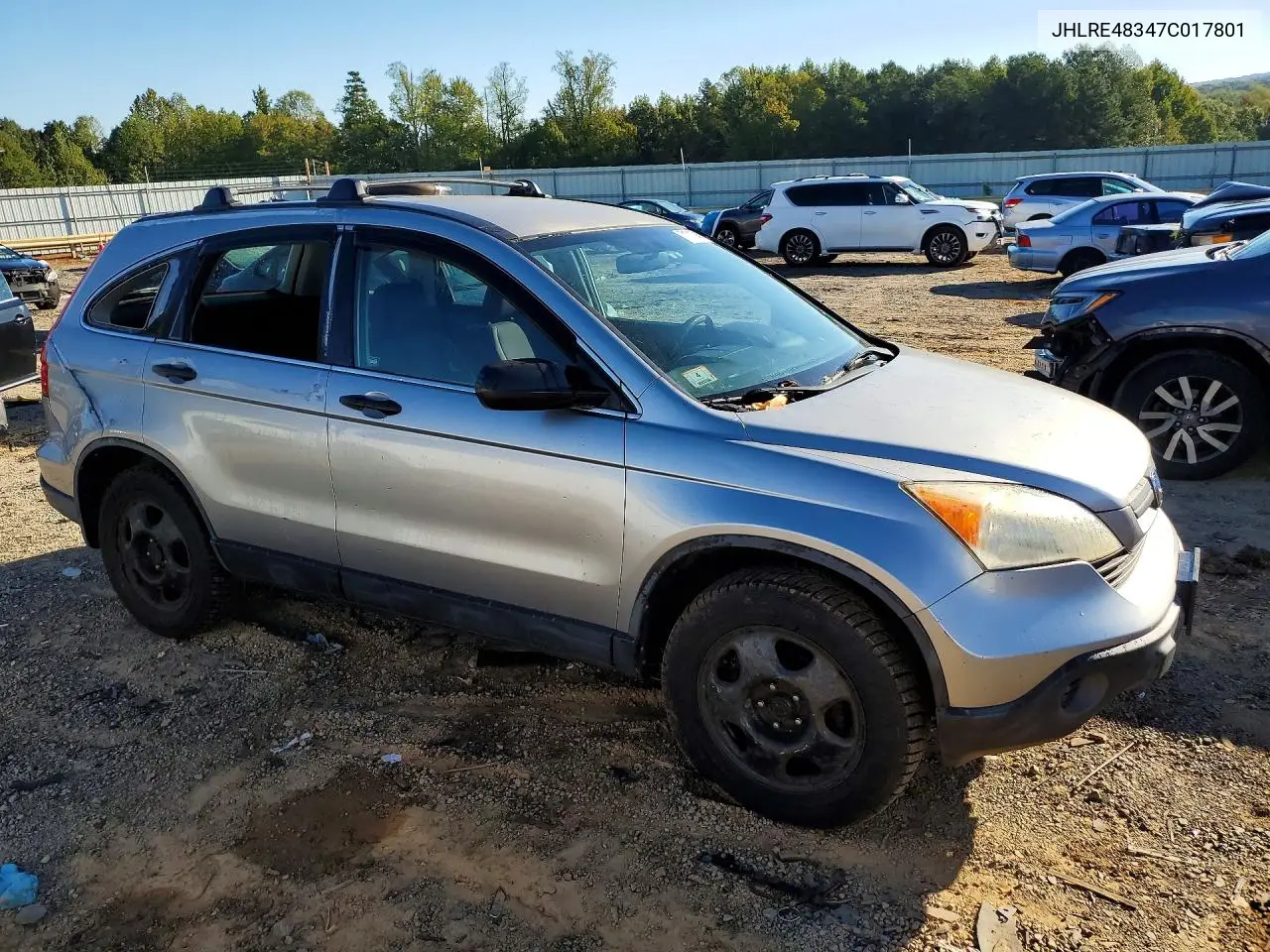 2007 HONDA CR-V VIN JHLRE48347C017801 — фото 4