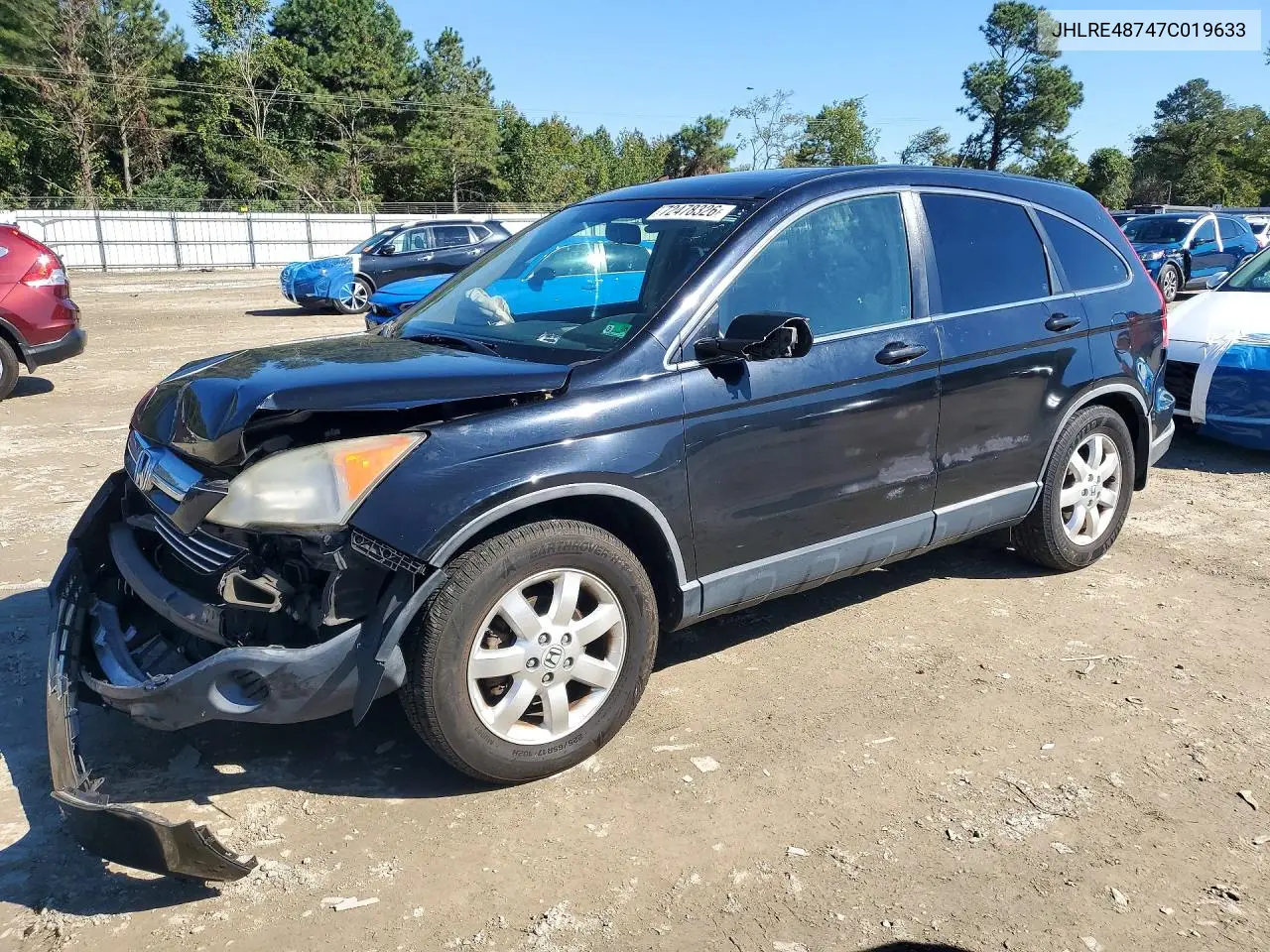 HONDA CR-V 2007, VIN JHLRE48747C019633