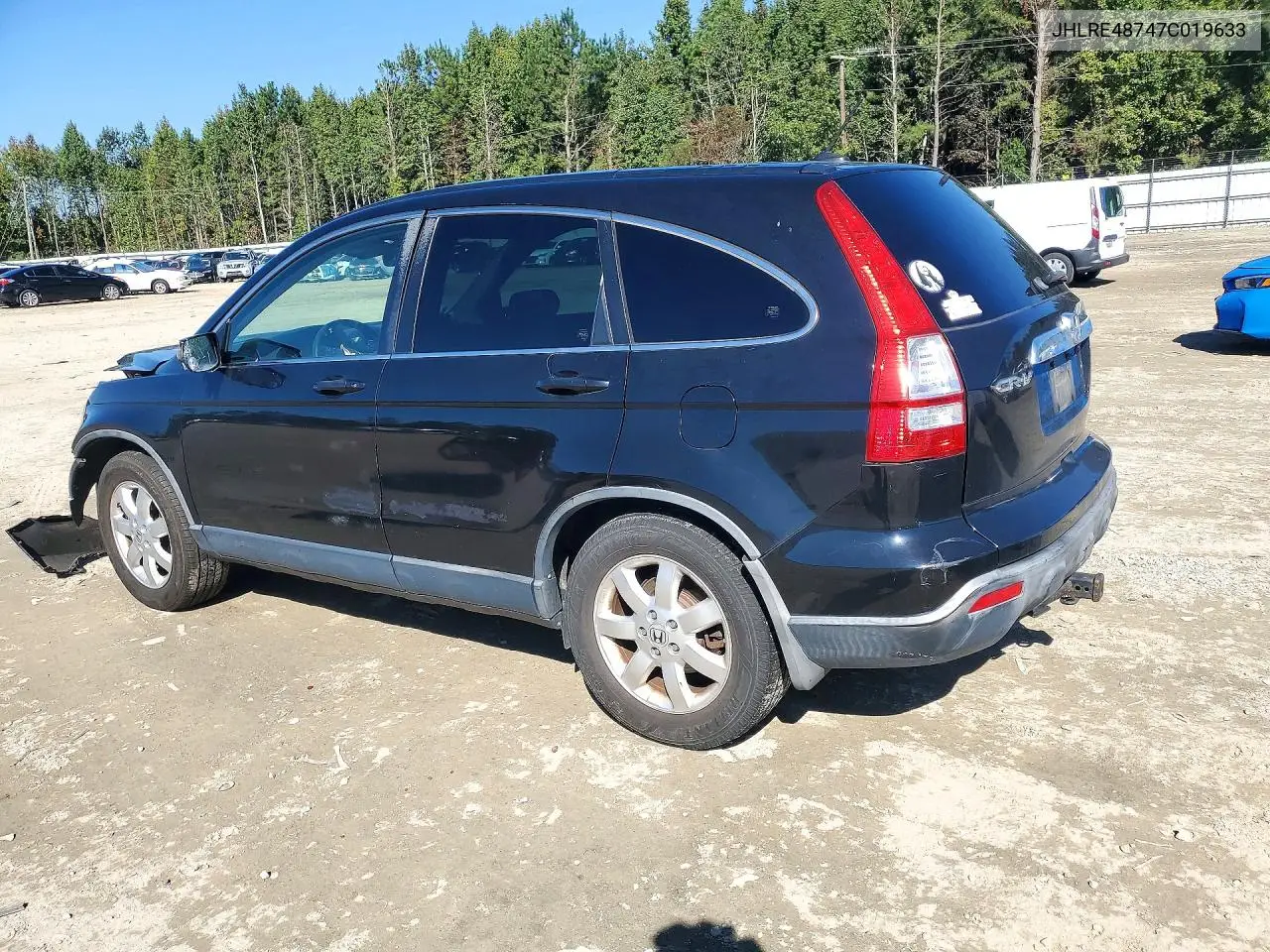 2007 HONDA CR-V VIN JHLRE48747C019633 — фото 2