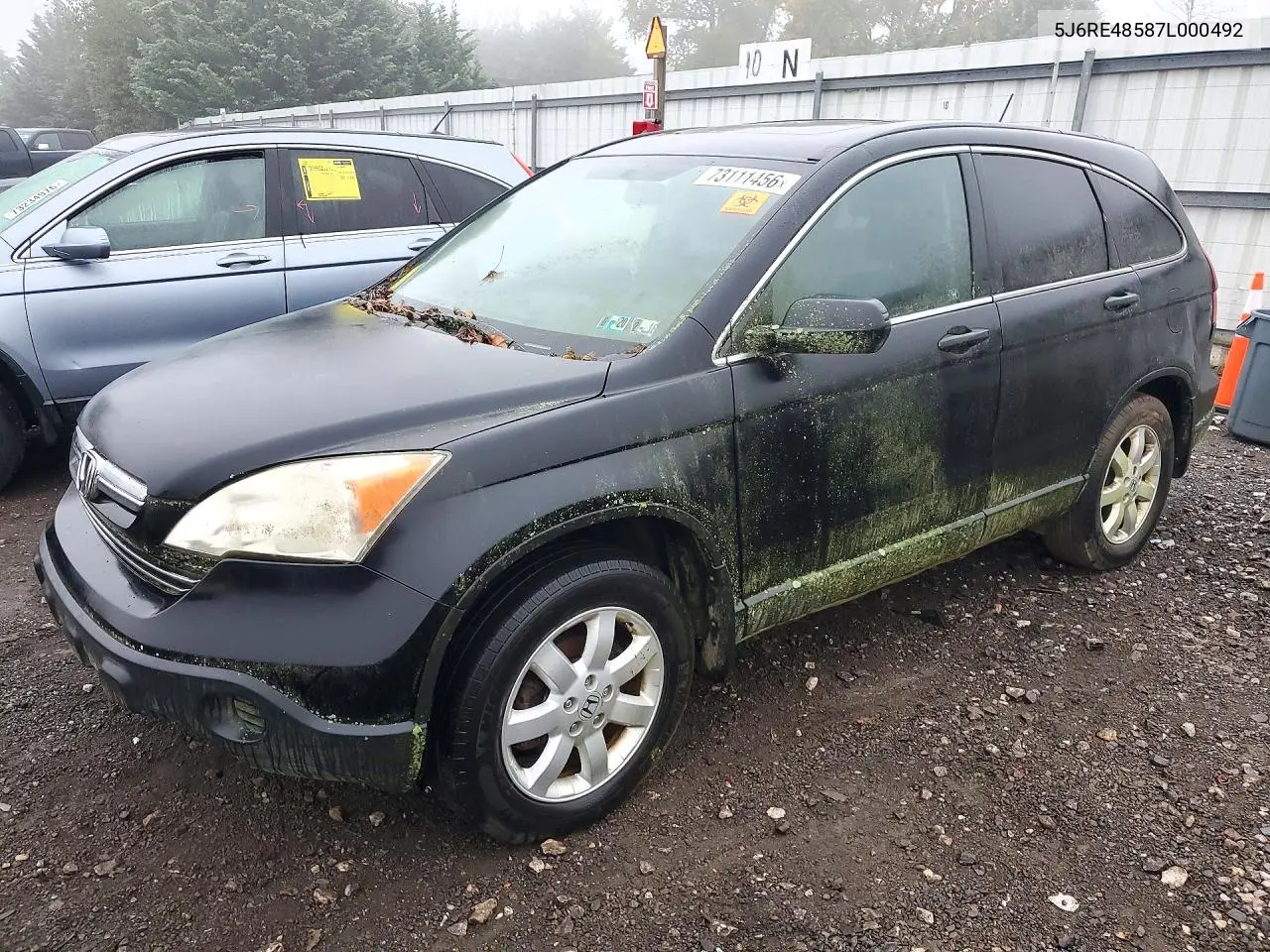 HONDA CR-V 2007, VIN 5J6RE48587L000492