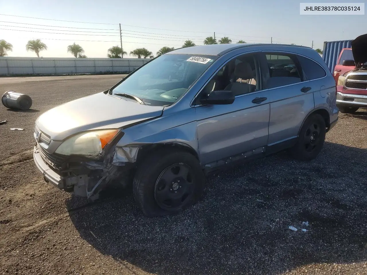 HONDA CR-V 2008, VIN JHLRE38378C035124