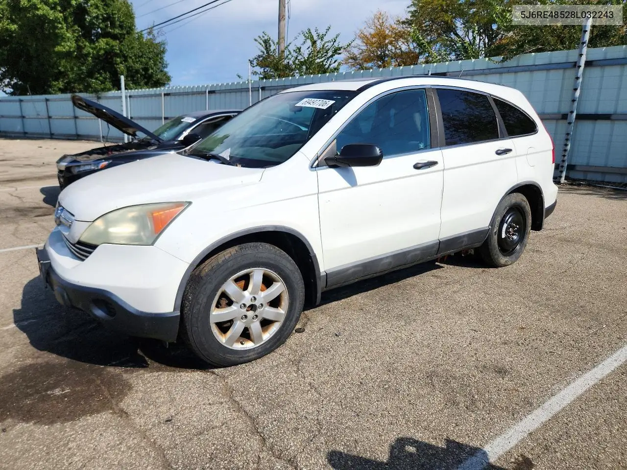 HONDA CR-V 2008, VIN 5J6RE48528L032243