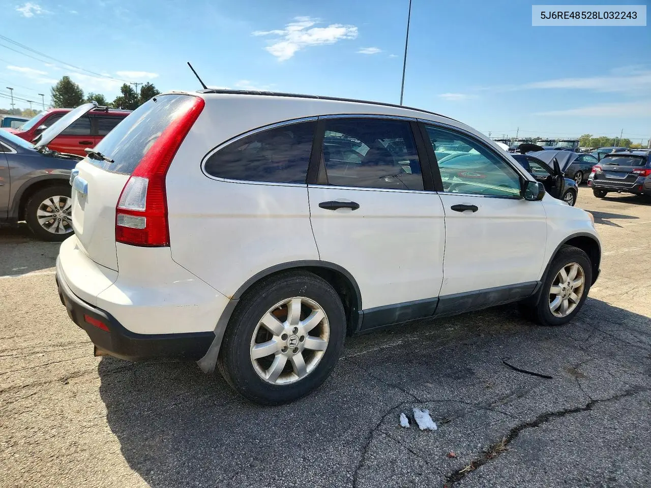 2008 HONDA CR-V VIN 5J6RE48528L032243 — фото 3
