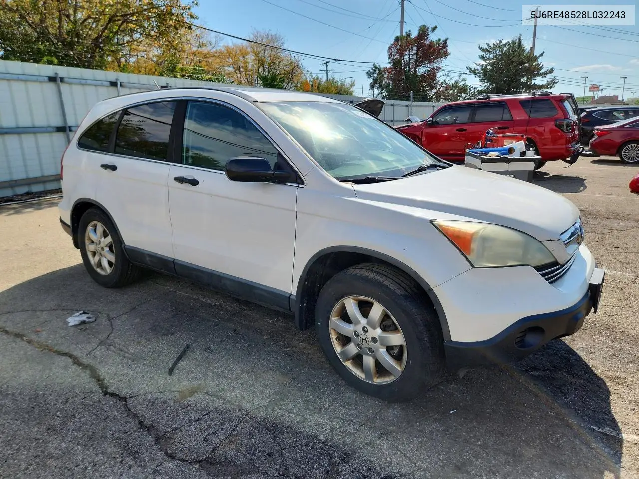 2008 HONDA CR-V VIN 5J6RE48528L032243 — фото 4