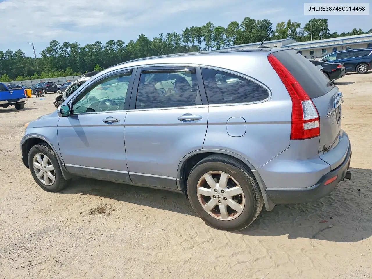 2008 HONDA CR-V VIN JHLRE38748C014458 — фото 2