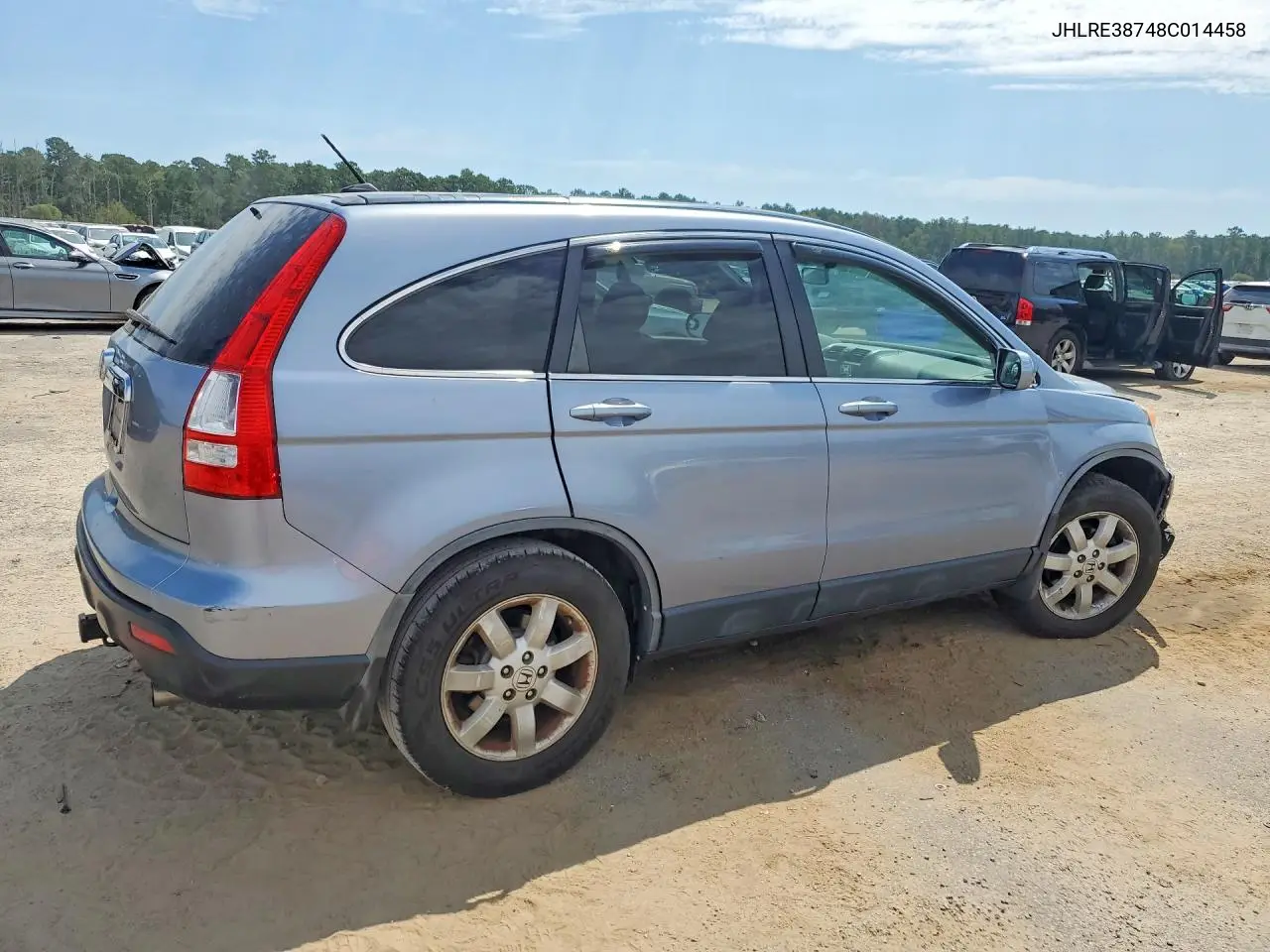 2008 HONDA CR-V VIN JHLRE38748C014458 — фото 3