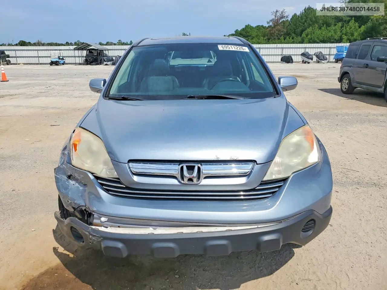 2008 HONDA CR-V VIN JHLRE38748C014458 — фото 5
