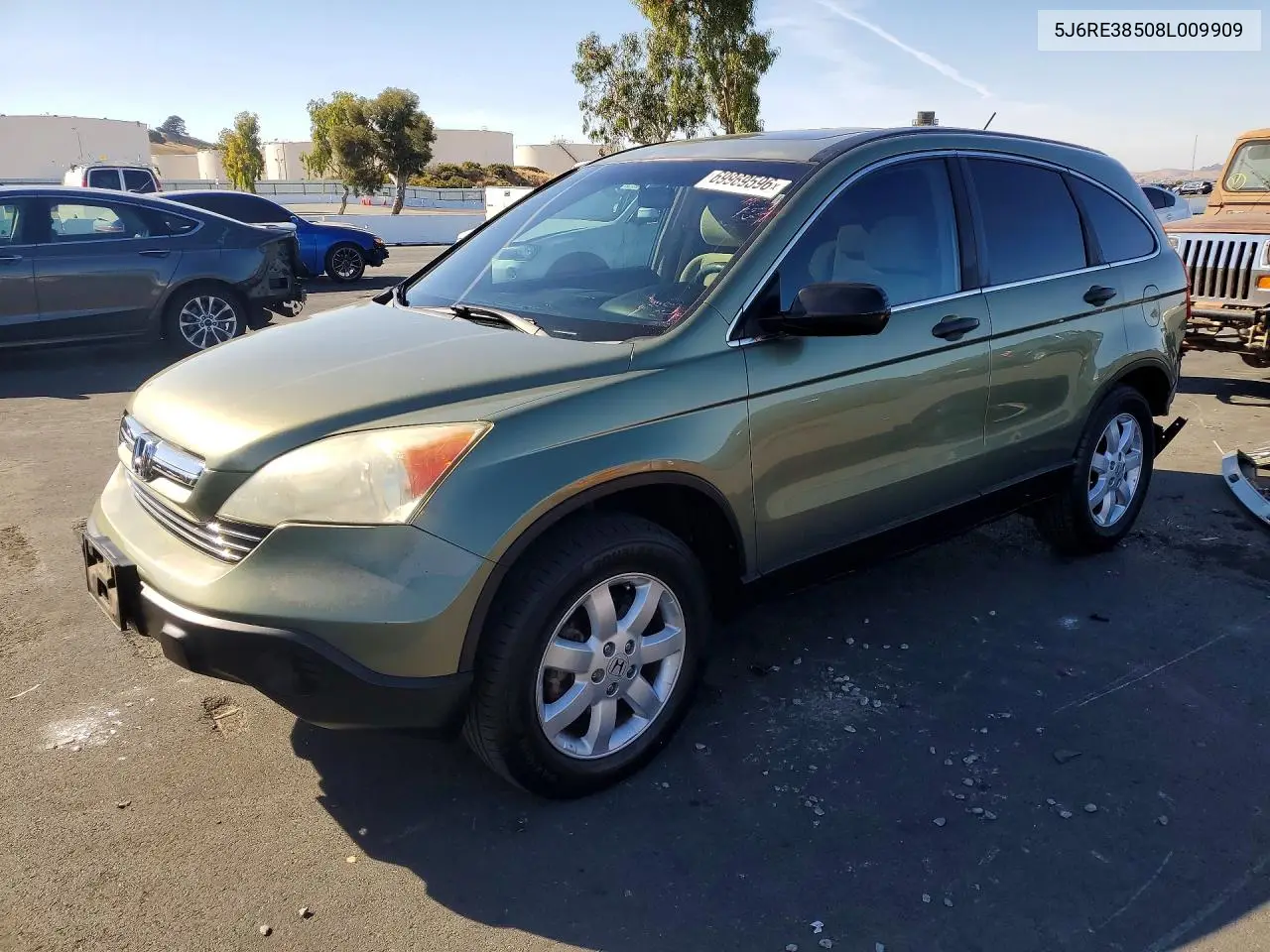 HONDA CR-V 2008, VIN 5J6RE38508L009909