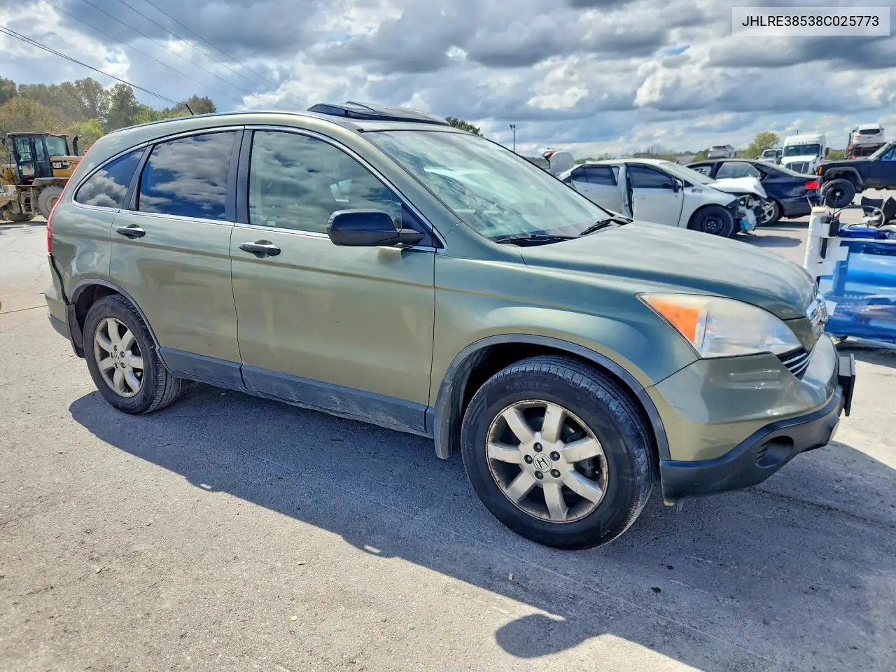 2008 HONDA CR-V VIN JHLRE38538C025773 — фото 4