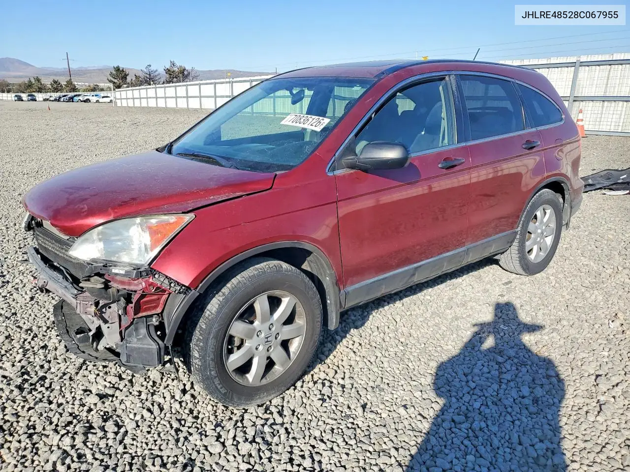HONDA CR-V 2008, VIN JHLRE48528C067955
