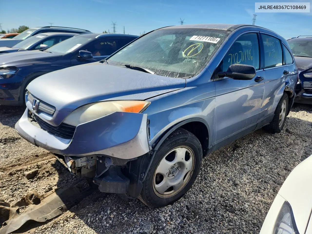 HONDA CR-V 2008, VIN JHLRE48367C108469
