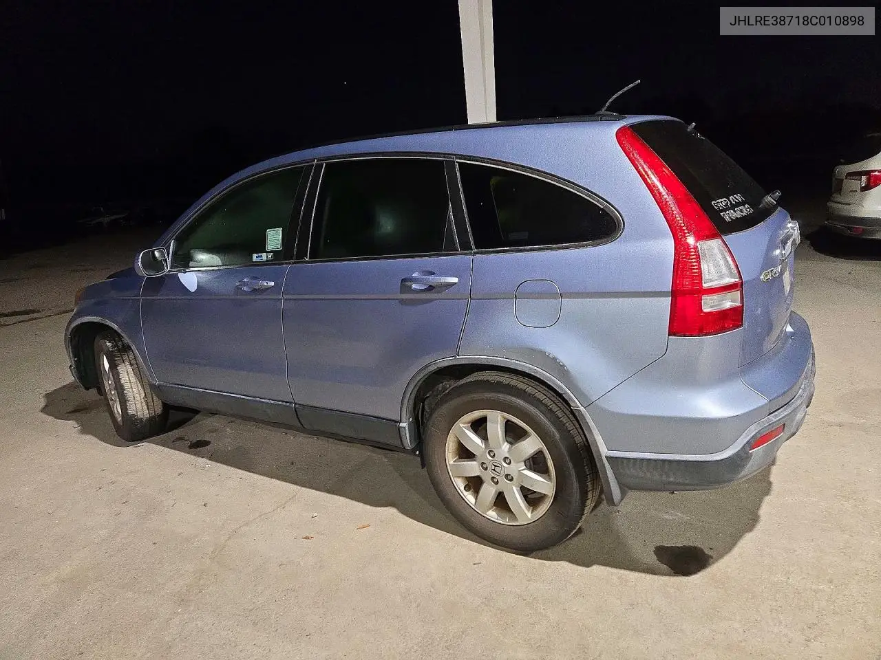 2008 HONDA CR-V VIN JHLRE38718C010898 — фото 2