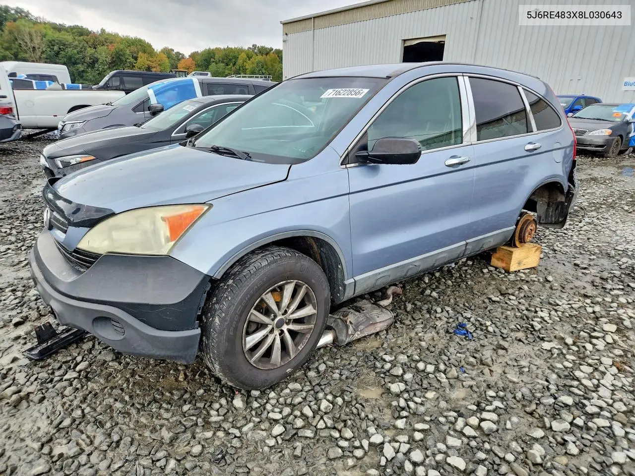HONDA CR-V 2008, VIN 5J6RE483X8L030643