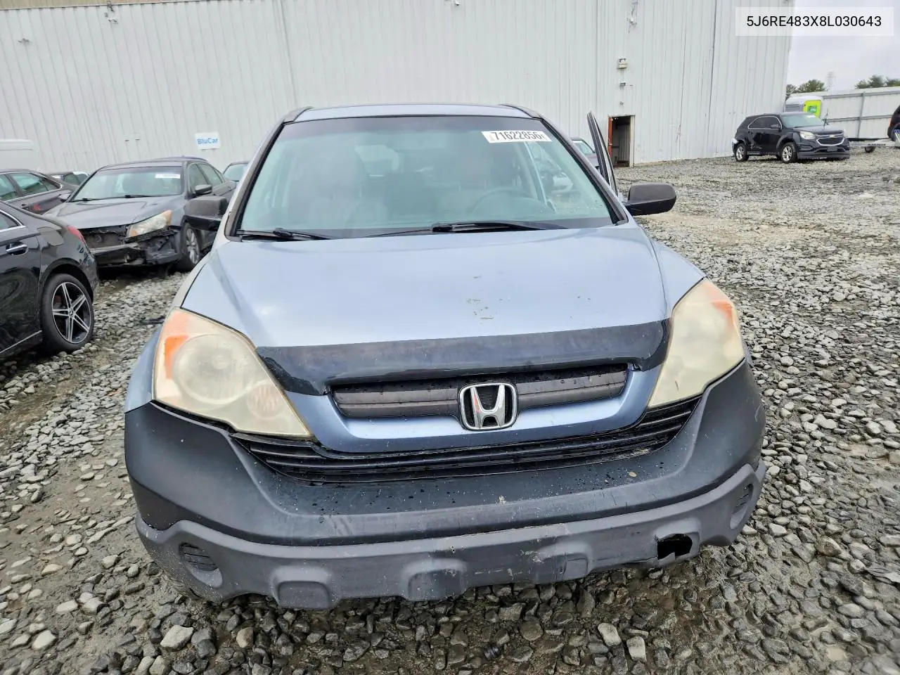 2008 HONDA CR-V VIN 5J6RE483X8L030643 — фото 5