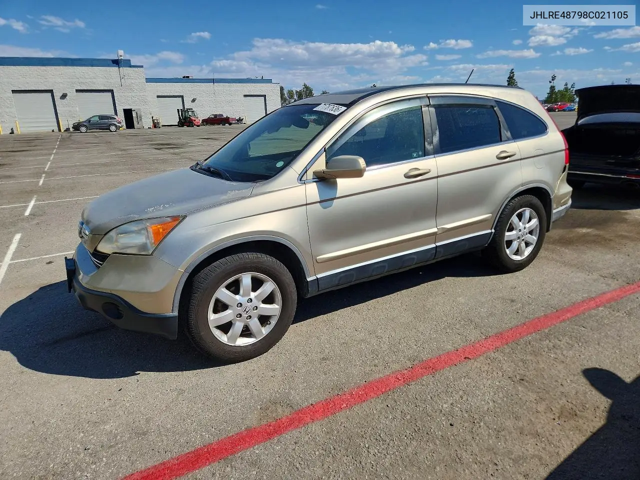 HONDA CR-V 2008, VIN JHLRE48798C021105