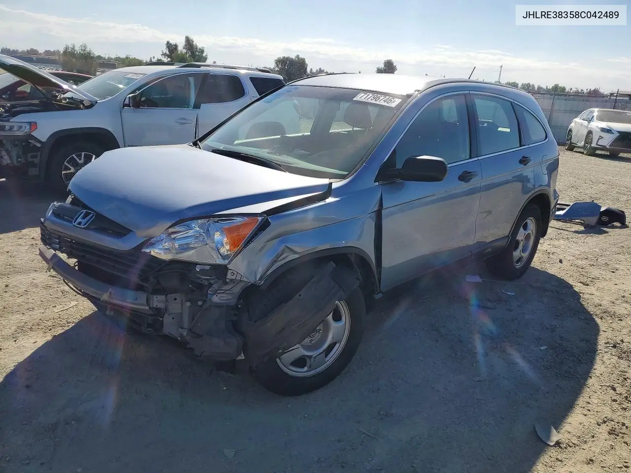 HONDA CR-V 2008, VIN JHLRE38358C042489