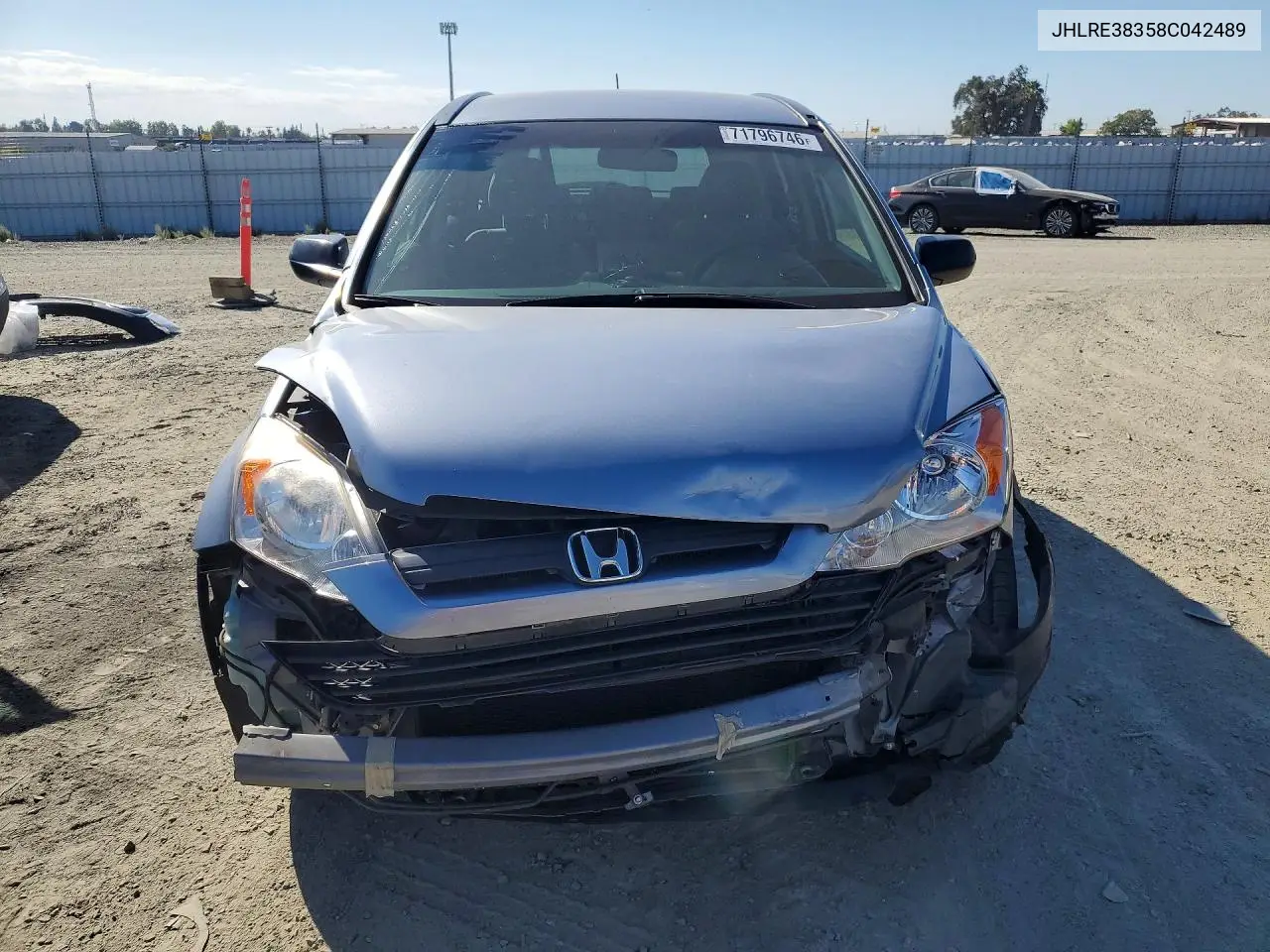 2008 HONDA CR-V VIN JHLRE38358C042489 — фото 5