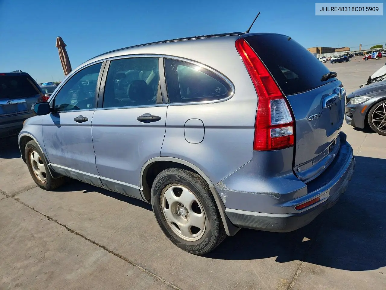 2008 HONDA CR-V VIN JHLRE48318C015909 — фото 2