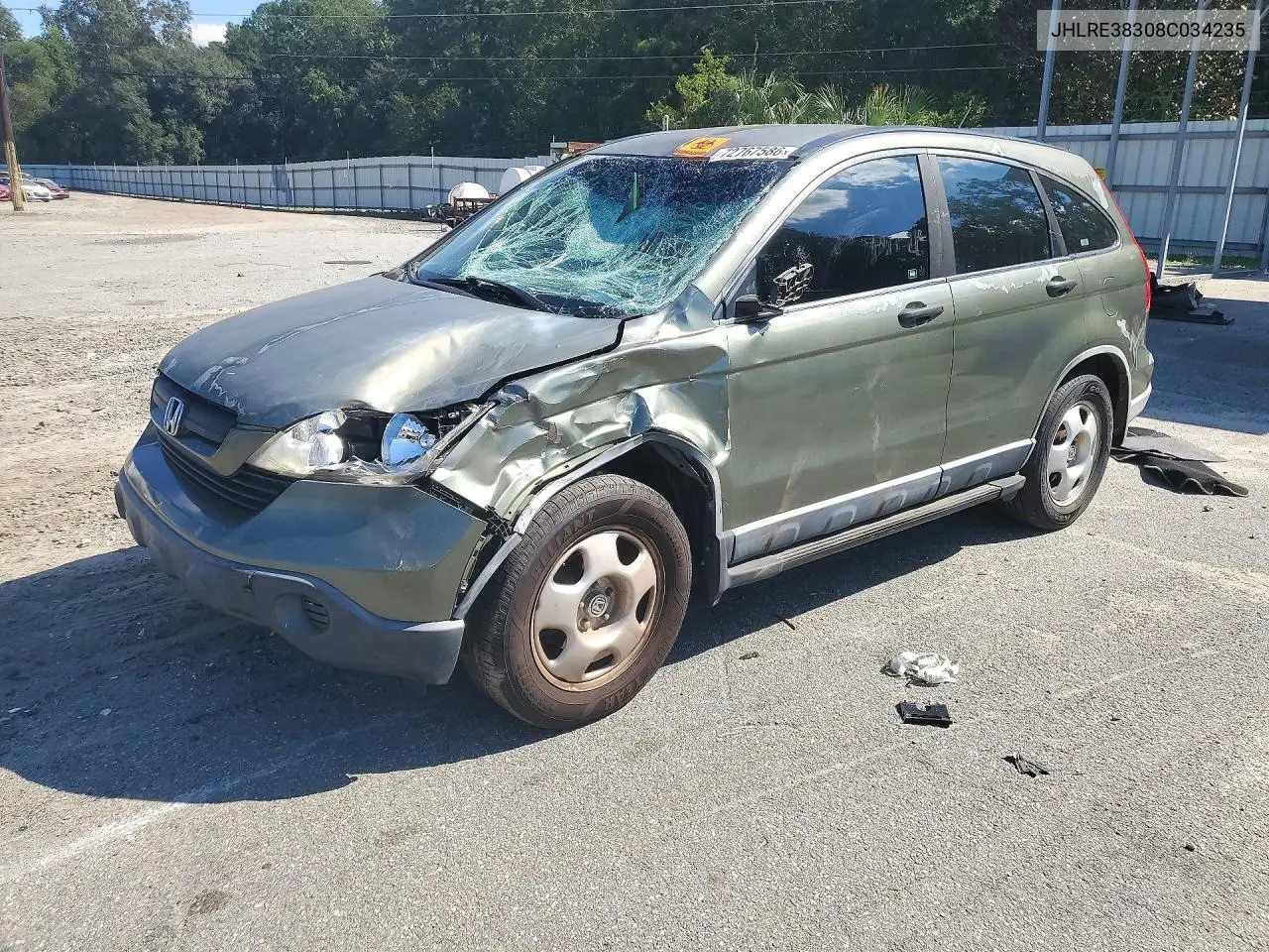 HONDA CR-V 2008, VIN JHLRE38308C034235
