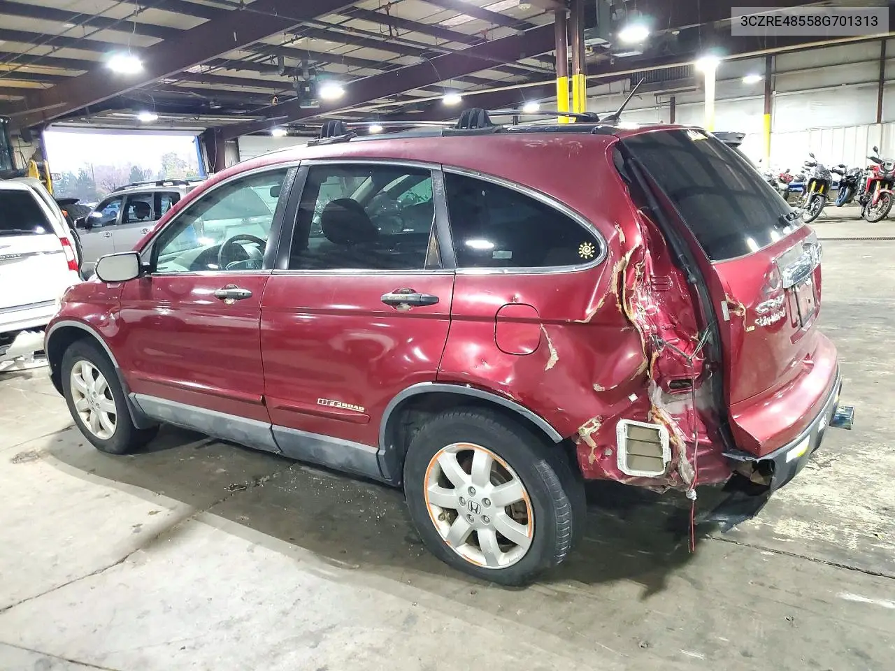2008 HONDA CR-V VIN 3CZRE48558G701313 — фото 5