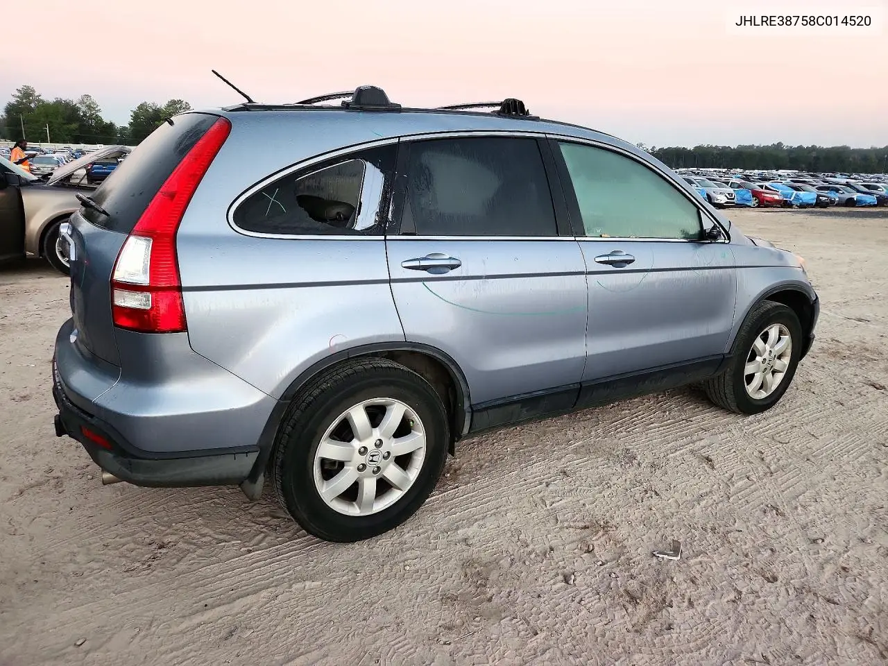 2008 HONDA CR-V VIN JHLRE38758C014520 — фото 3