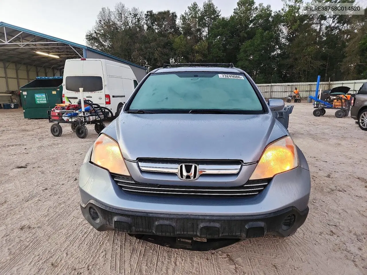 2008 HONDA CR-V VIN JHLRE38758C014520 — фото 5