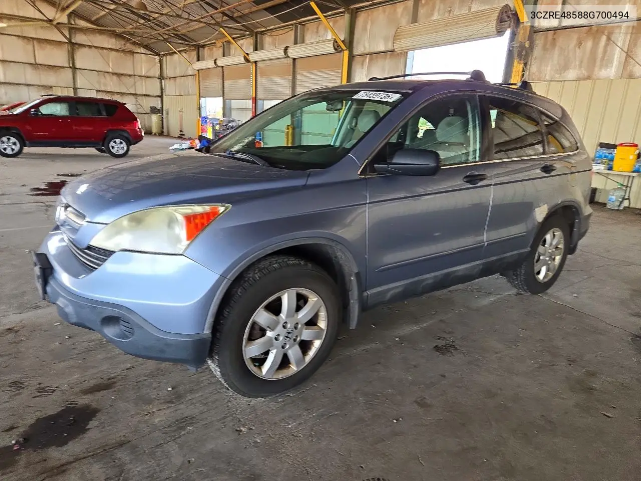 HONDA CR-V 2008, VIN 3CZRE48588G700494