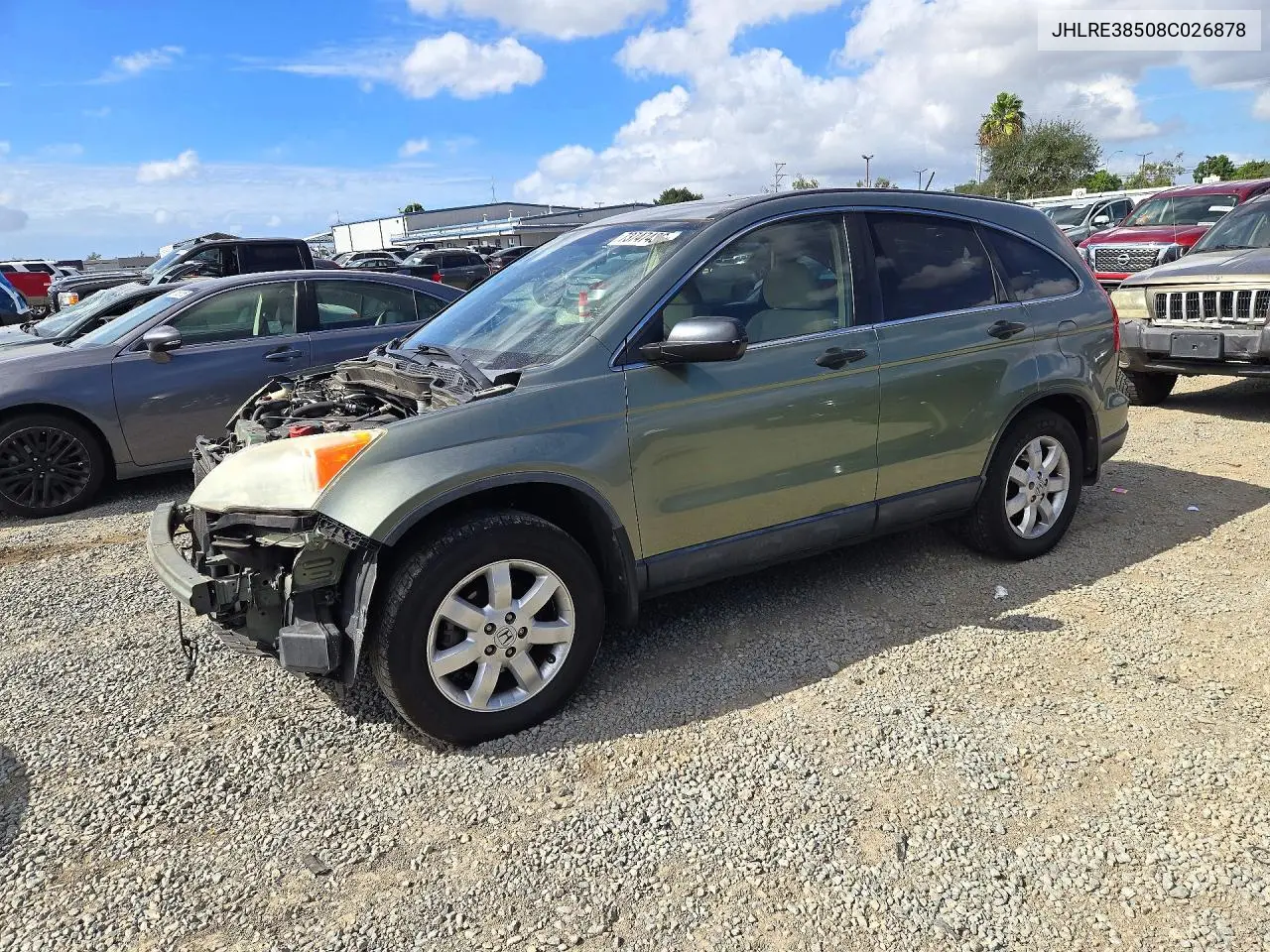 HONDA CR-V 2008, VIN JHLRE38508C026878