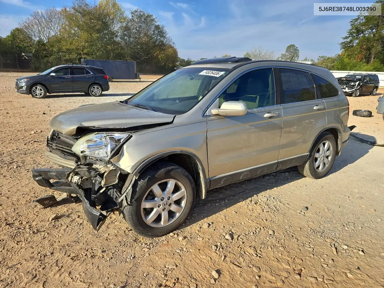 HONDA CR-V 2008, VIN 5J6RE38748L003290