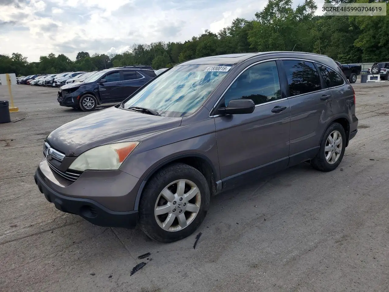 HONDA CR-V 2009, VIN 3CZRE48599G704619