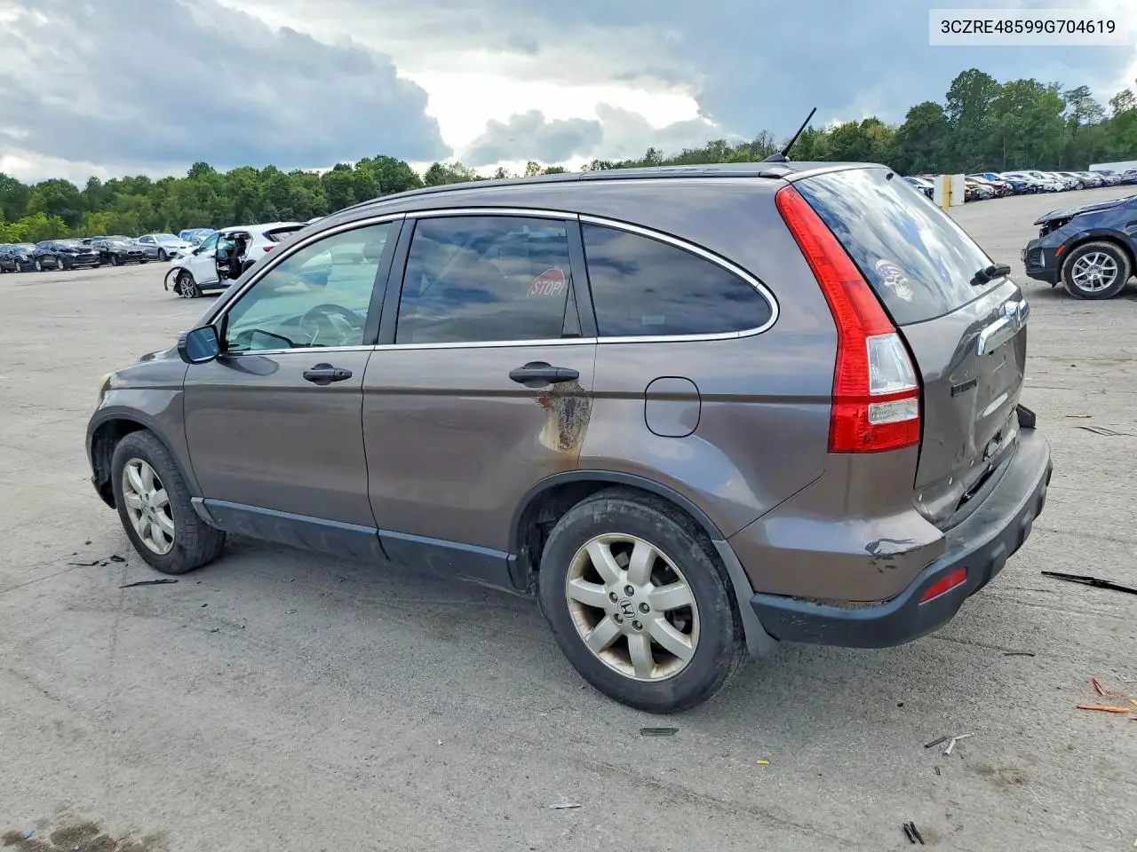 2009 HONDA CR-V VIN 3CZRE48599G704619 — фото 2